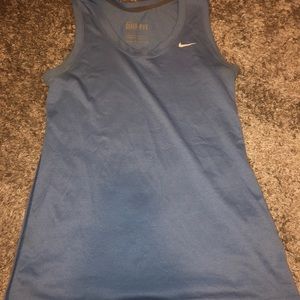 Sleeveless blue Nike shirt